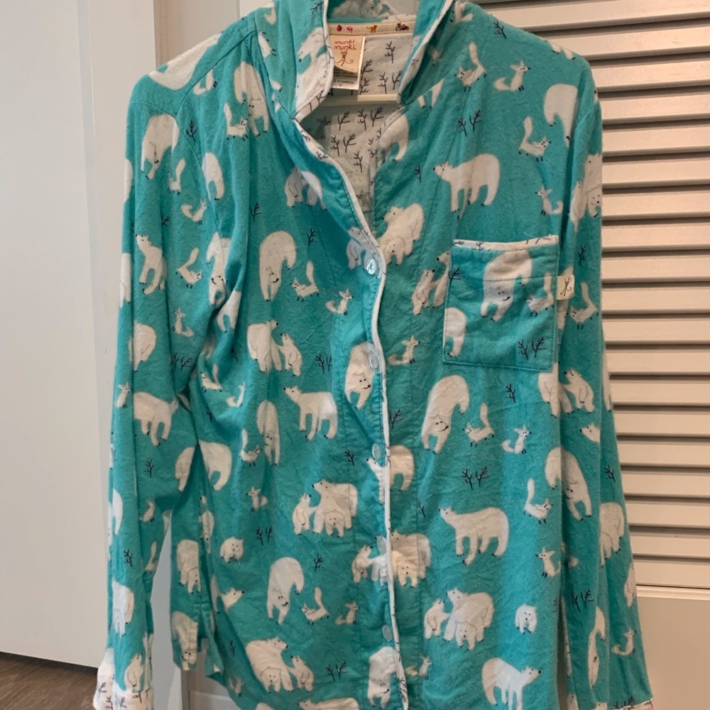 Munki Munki Nite Nite Polar Bear Pajama Top